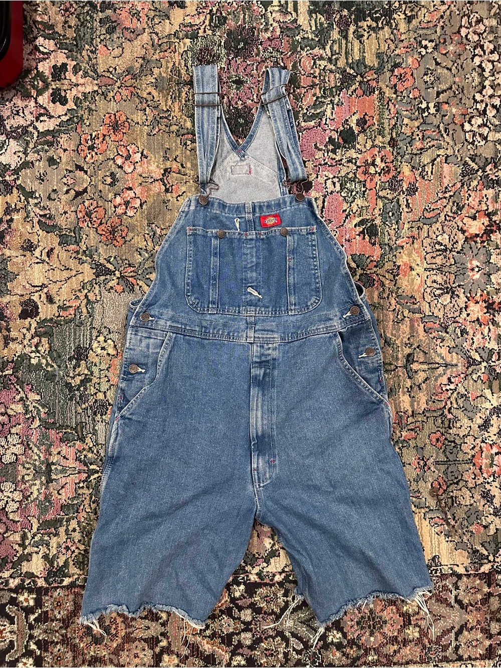 Dickies Blue Denim Short Overalls